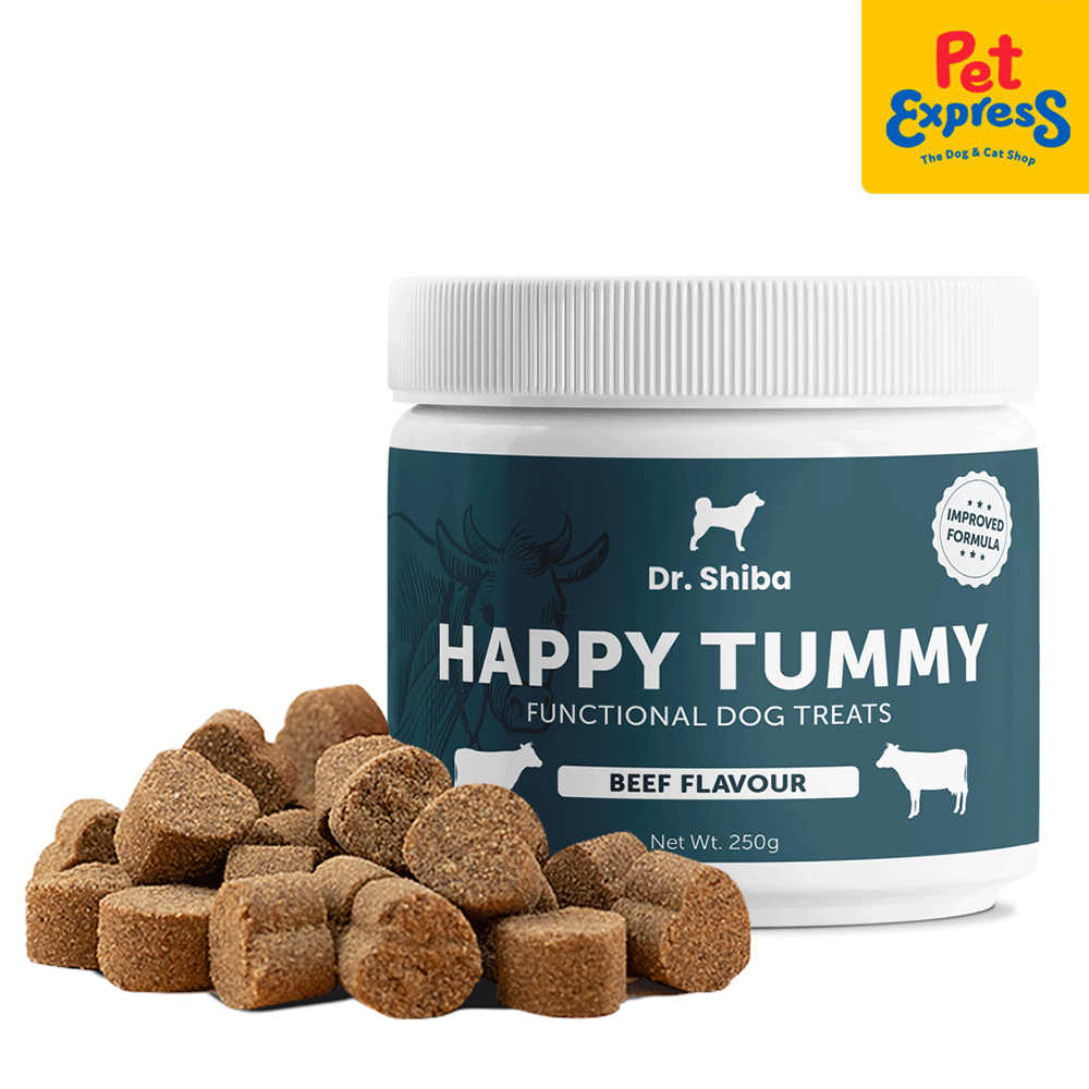 Dr. Shiba Happy Tummy Beef Dog Treats 250g Pet Express