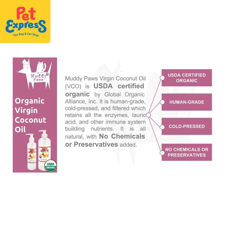 Muddy Paws Organic Virgin Coconut Oil 500ml