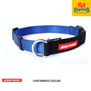 EzyDog Checkmate Dog Collar Medium Blue