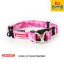 EzyDog Double Up Dog Collar Medium Pink Camouflage