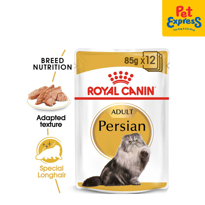 Royal Canin Feline Breed Nutrition Adult Persian Wet Cat Food 85g (12 pouches)
