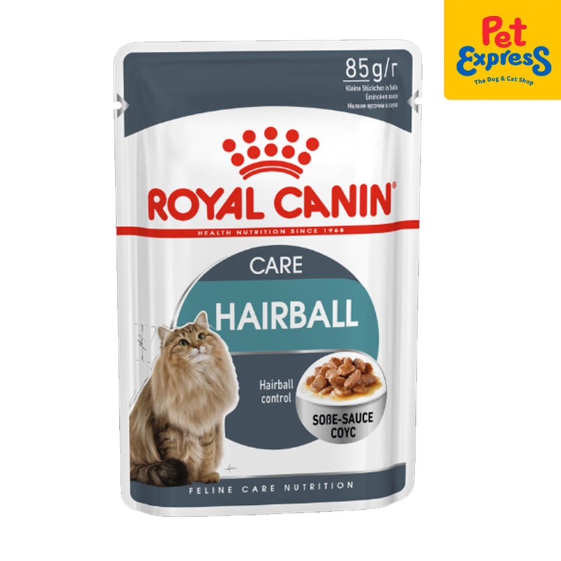 Royal Canin Feline Care Nutrition Adult Hairball Care Wet Cat Food 85g (12 pouches)