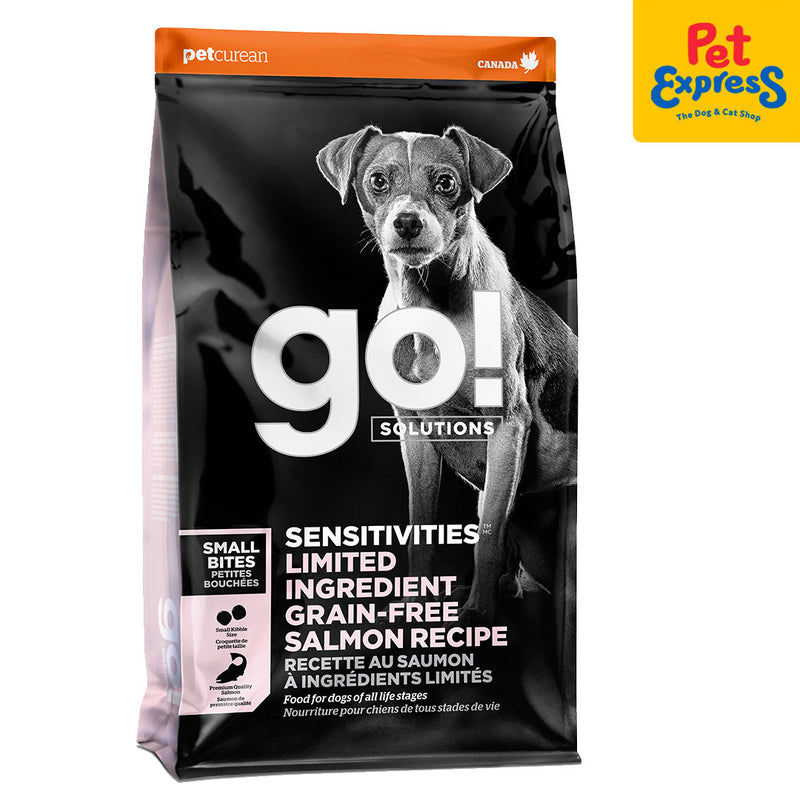Go! Solutions Sensitivities Grain Free Salmon Recipe Small Bites Dry Dog Food 22lbs