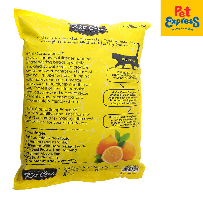 Kit Cat Classic Clump Lemon Cat Litter 10L