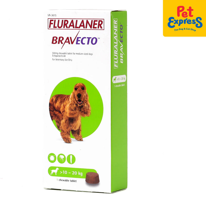 Bravecto Tick and Flea for Medium Dogs 500mg >10-20kg