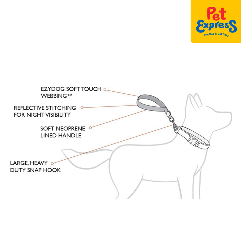 EzyDog Neo Mongrel Dog Leash 12 inches Red