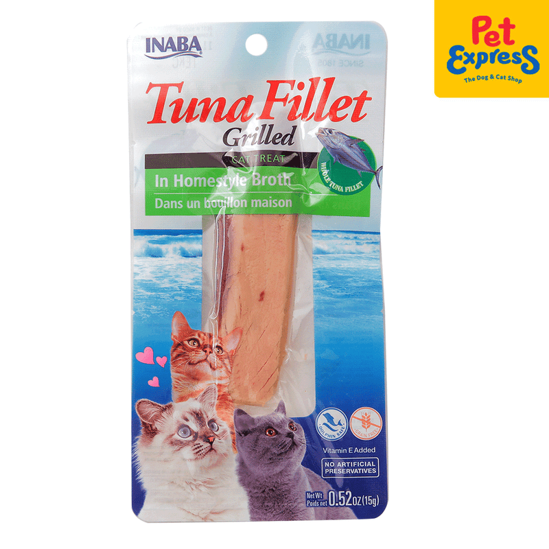 Inaba Grilled Tuna Fillet in Homestyle Broth Cat Treats 15g (USA-503A)