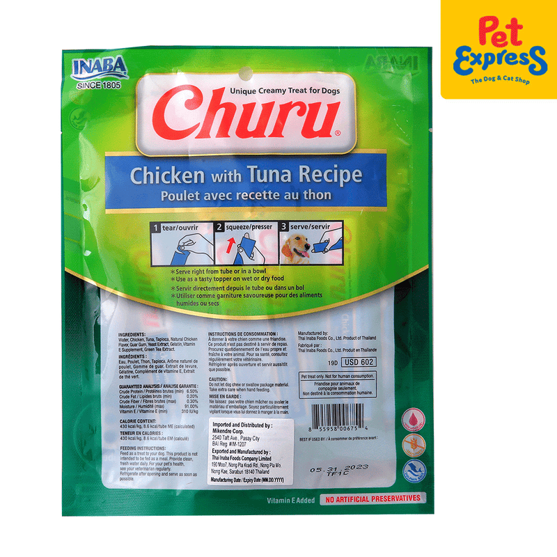 Inaba Churu Chicken with Tuna Recipe Dog Treats 20gx8 (USD-602)