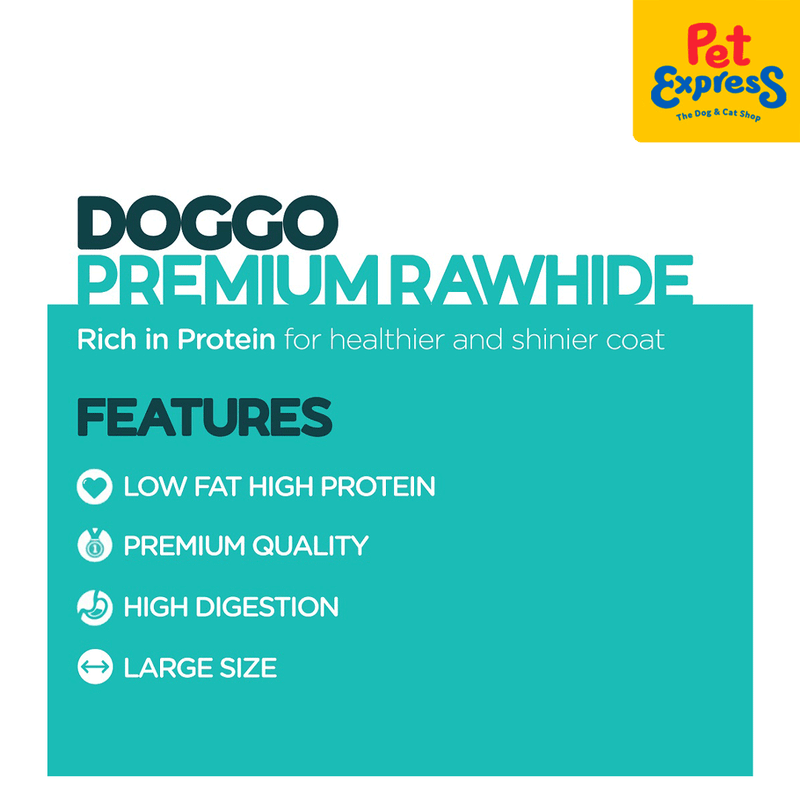 Doggo Premium Rawhide Knotted Chicken Flavor Small Dog Treats 200g