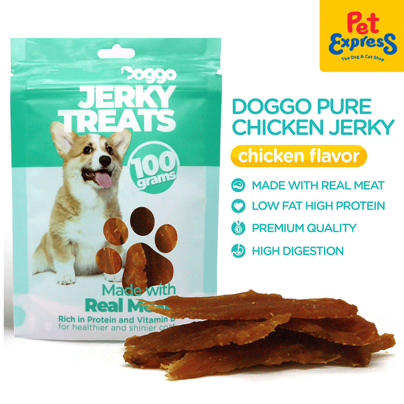 Doggo Chicken Jerky Dog Treats 100g