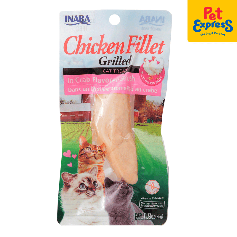 Inaba Grilled Chicken Fillet in Crab Broth Cat Treats 25g (USA-551A)