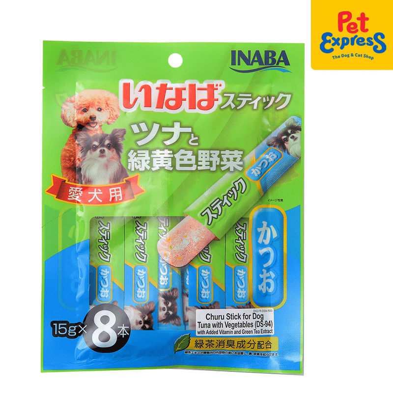 Inaba Churu Stick Tuna with Vegetables Dog Treats 15gx8 (DS-94)