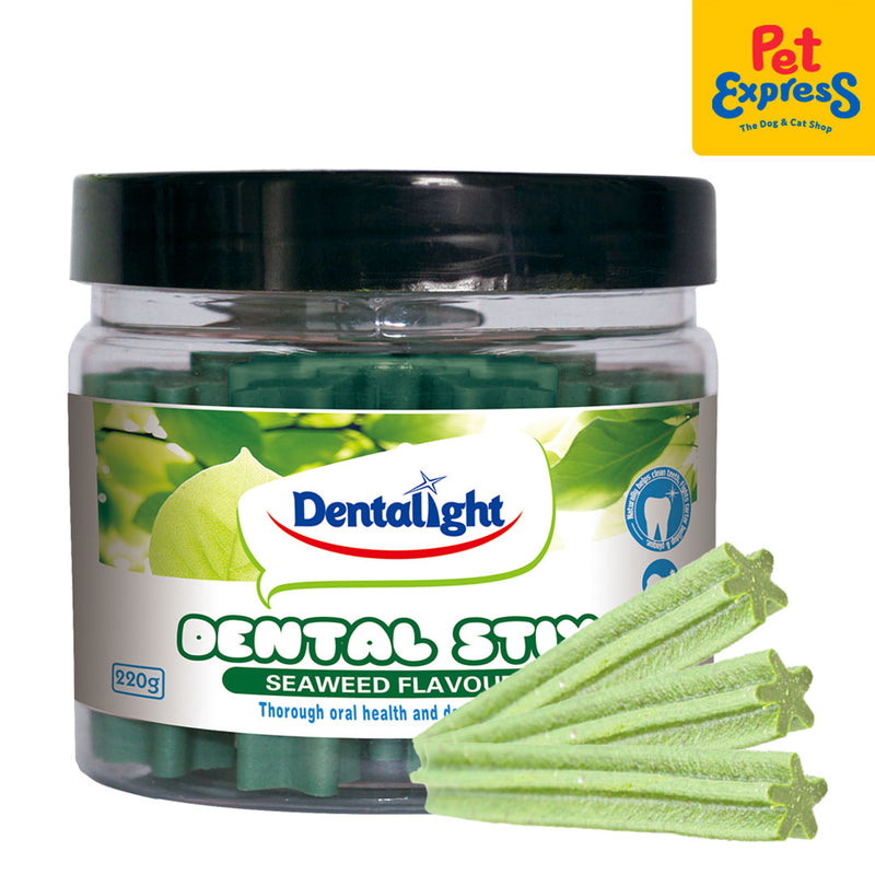 Dentalight Dental Stix Seaweed Dog Treats 220g