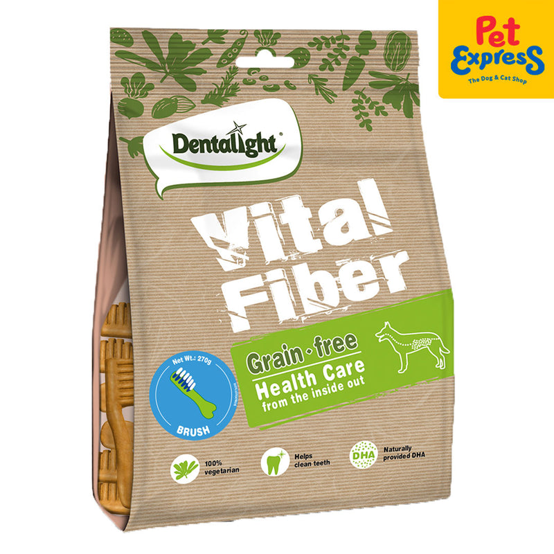 Dentalight Vital Fiber Grain Free Dental Brush Health Care Dog Treats 30s 270g