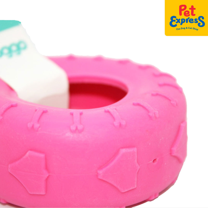 Doggo Tough Tire Dog Toy Pink