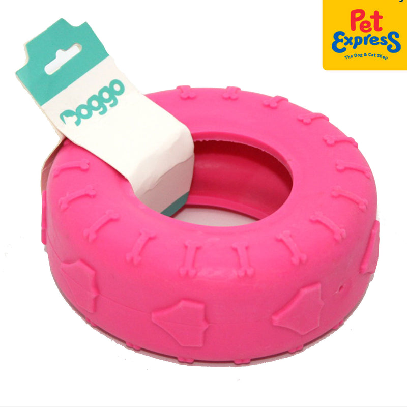 Doggo Tough Tire Dog Toy Pink