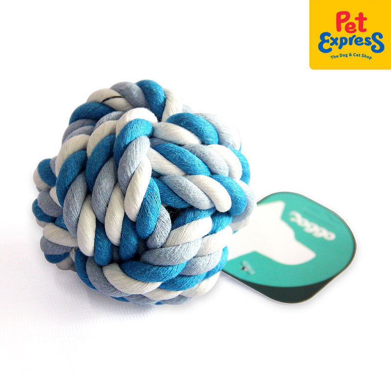 Doggo Dog Toy Rope Ball Medium Blue