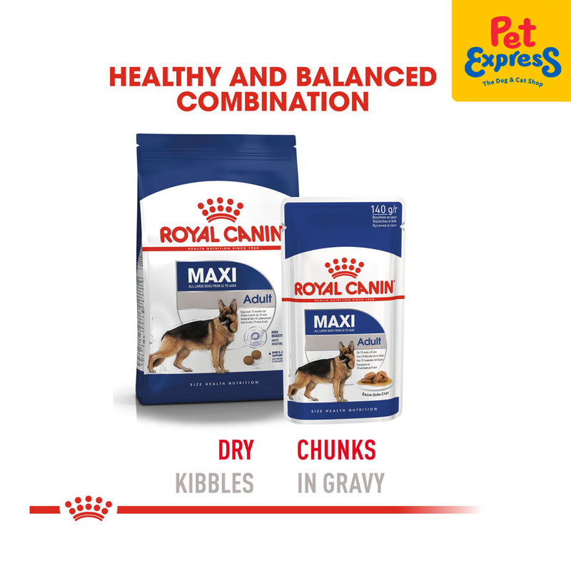 Royal Canin Size Health Nutrition Adult Maxi Wet Dog Food 140g (10 pouches)