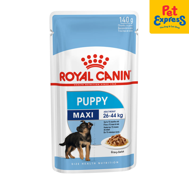 Royal Canin Size Health Nutrition Puppy Maxi Wet Dog Food 140g (10 pouches)