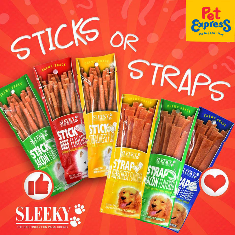Sleeky Chewy Snack Strap Dog Treats 175g