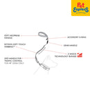 EzyDog Zero Shock Dog Leash 48 inches Blue