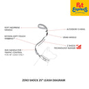 EzyDog Zero Shock Dog Leash 25 inches Blue